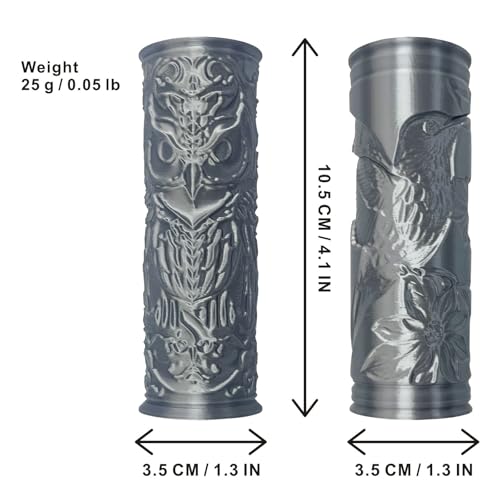 Pottery Clay Animal Texture Roller,Polymer Molding Art Hand Rollers Tools,Embossing Pattern Rolling Pins for DIY Crafts Making,4.1 Inches,Hummingbird and Owl,2 Piece - color: Hummingbird and Owl