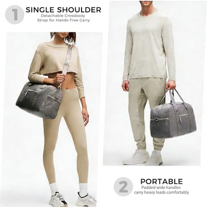 Uarition 14 inch Small Gym Bag, Mini Duffle Bag for Travel Sports- Grey - color: Grey