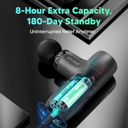 arboleaf Mini Massage Gun, Deep Tissue Percussion Massager Back Pain Relief - color: Slate Gray