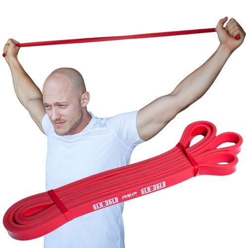 Rep Fitness Pull-Up Bands Resistance Exercise Workout Equipment Set for Home Gym Training – Heavy Duty Stretch Band for Assisted Pullups, Strength Training, Physical Therapy, and Fitness Workouts - color: Red