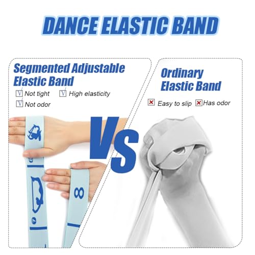 Elastic Yoga Stretching Strap with Loops, CEILIWEN Stretch Straps for Physical Therapy, Pilates Stretch Band, Elastic Exercise Bands, Leg Stretching Strap, Stretch Resistance Bands for Exercise - color: 8 Loops - Blue & Pink