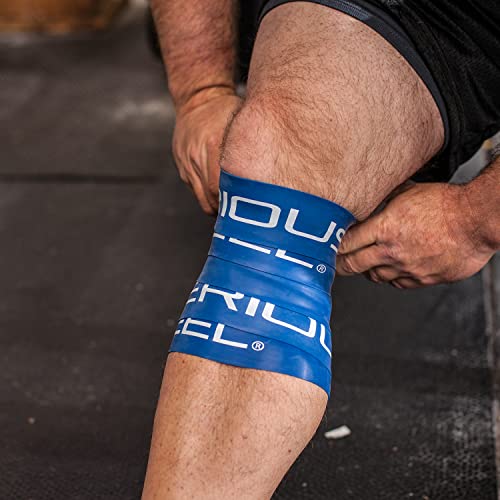Serious Steel Mobility & Recovery (Floss) Bands |Compression Band | Tack & Flossing Band (7' L x 2" W) - color: Single - Blue