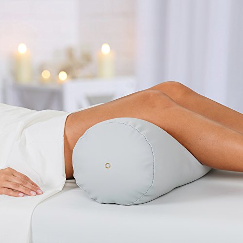 EARTHLITE Bolster Pillow Fluffy – Durable Massage Bolster, 100% PU Upholstery incl. Strap Handle/Professional Quality for Massage Tables/Back Pain Relief - color: Latte
