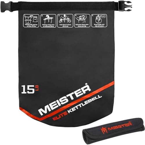 Meister Elite Portable Sand Kettlebell - Soft Sandbag Weight - size: 15lb / 6.8kg