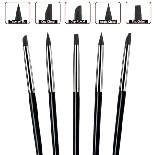 20Pcs Silicone Sculpting Tools, Colorful Clay Sculpting Tools, Multi-Shape Silicone Brushes, Pottery Modeling Tools for Polymer Clay, Ceramics, Nail Art, Fondant & Craft DIY - color: Mix