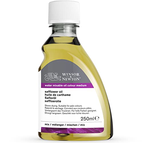Winsor & Newton Artisan Safflower Oil, 250ml (8.4-oz) bottle | Makes Oil Color "Fatter", Slows Drying Times, Stabilizes Paint Film, Use with Whites, Pale & Bright Colors - color: Artisan Safflower Oil, style: 8.4-oz Bottle