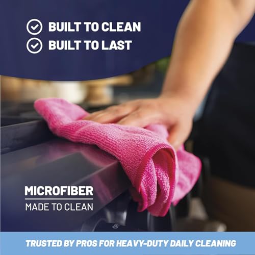 Microfiber Cleaning Wholesale Cloths (48 Pack) | Size 12" x 12"| All Purpose Microfiber Towels - Clean, Dust, Polish, Scrub, Absorbent (Blue) - color: Blue, size: 48 Count (Pack of 1)