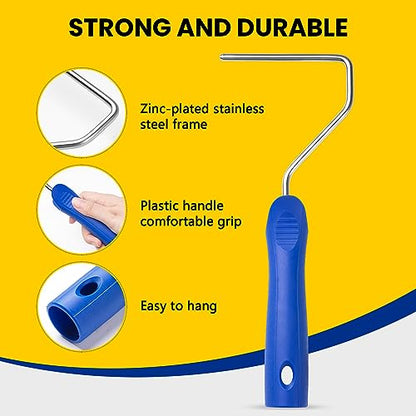 Mister Rui Foam Paint Roller, 4 inch Paint Roller 8 Pack, Small Paint Roller, High Density Foam Paint Roller Tray and Liner Set, Sponge Rollers for Painting and Staining | High Density Small Foam Roller Brush Tray and Liner Set, Sponge Rollers for Paintin