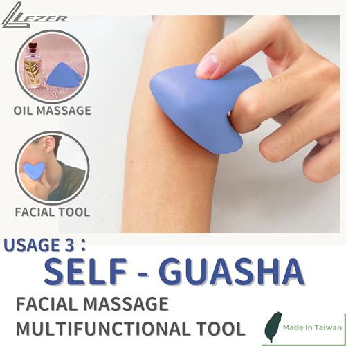 LEZER Trigger Massage Point, Manual Massage Ball, Muscle Knots Relief Tool, Myofascial Release, Physical Therapy, Deep Tissue Back Massage, Plantar Fasciitis, 2.9 in x 2.1 in (Blue) - style: 02 - Trigger Blue