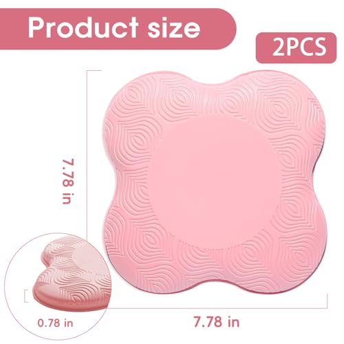 2 Pack Yoga Knee Pads Mat Set - Extra Thick Foam Kneeling Pad Cushion for Knees, Elbows, Wrists, Head - Yoga Essentials for Women Men, Non-Slip Pilates, Meditation, Floor Workouts - color: pink