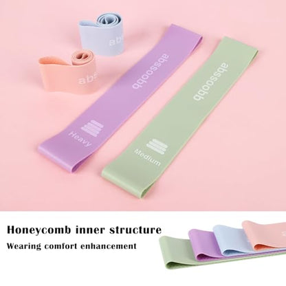 Wide Silicone Booty Bands for Women, 2-Pack Resistance Loops