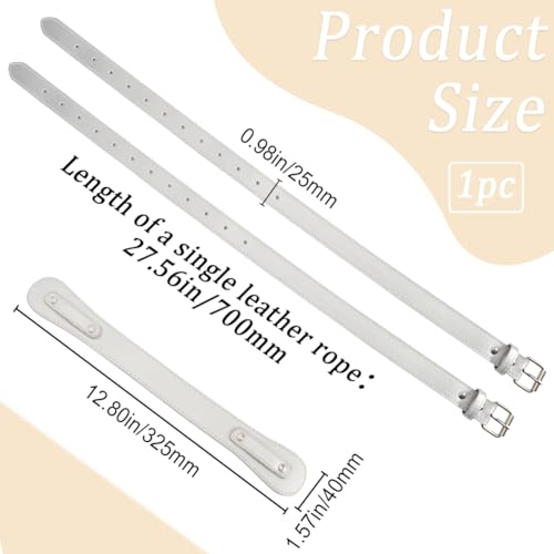 GORGECRAFT Picnic Blanket Carry Strap Leather Yoga Mat Strap Carrier Imitation Leather Silver Adjustable Buckles Travel Rug Motorcycle Camping Sleeping Bag Bedroll Straps for Carrying Outdoor - color: Silver
