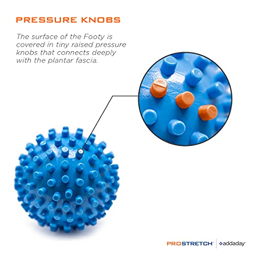 ProStretch Footy, Textured Spiky Massage Ball for Foot Pain Relief, Plantar Fasciitis, Muscle Soreness, and Deep Tissue Therapy (Pack of 2) - size: One Size (Pack of 2)