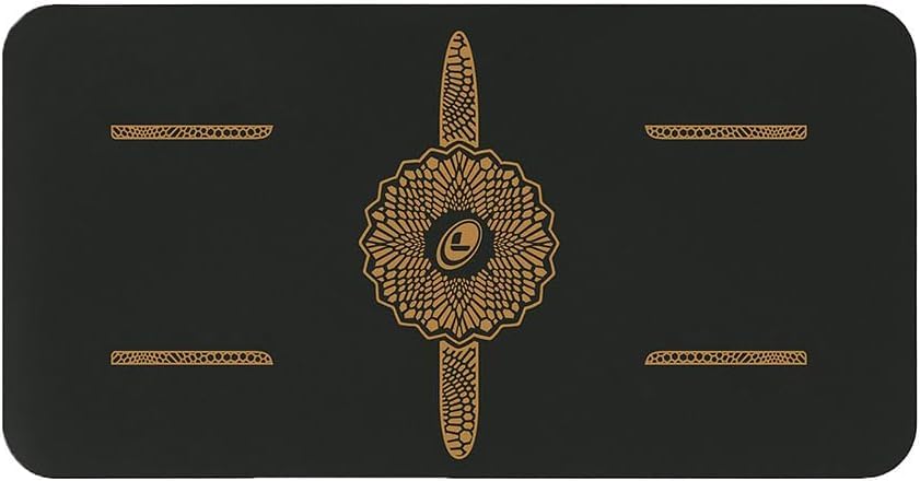 Liforme Yoga Pad - Revolutionary Alignment System, Advanced Non-Slip Grip | Eco-friendly, Non-Toxic, Sweat-Resistant, 4.2mm thick pad for knee, elbow and hand support during Yoga, Free Yoga Bag - color: Black and Gold