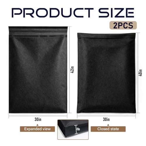 40" x 30" Felt Picture Frame Moving Bag, Mirror & Picture Moving Supplies for Artwork Canvas Painting Frames, Reusable Protective Pouch for Moving Storage (2 Pack, Black) - size: 30" x 40"