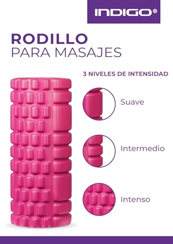 DRUNA Foam Roller for Muscle Massage, Pilates & Yoga 13"x5.5" Medium Firm PVC Foam Roller for Deep Tissue Massage, Recovery & Flexibility (Blue)