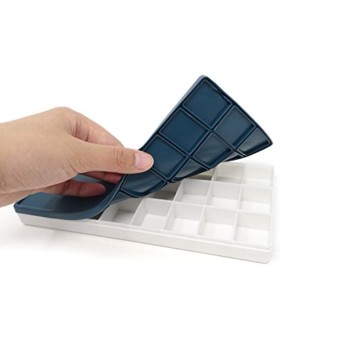 Honbay 24 Compartments Plastic Paint Palette Paint Tray with Soft Lid for Watercolors, Gouache, Acrylic and Oil Paint