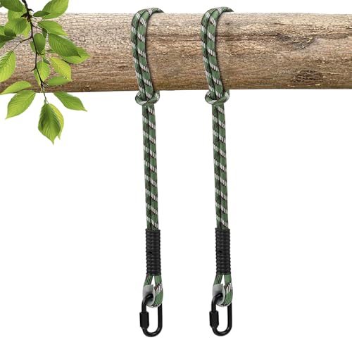 Heavy Duty Tree Swing Ropes, Hammock Tree Straps Hanging Kit, for Outdoor Swings Hammock Playground Set Accessories (7ft,85",Green,2Pack) - size: 7FT-2Pack