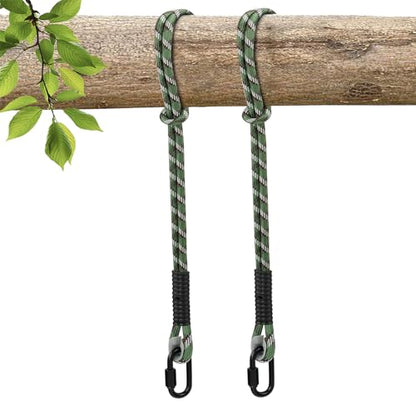 Heavy Duty Tree Swing Ropes, Hammock Tree Straps Hanging Kit, for Outdoor Swings Hammock Playground Set Accessories (7ft,85",Green,2Pack) - size: 7FT-2Pack