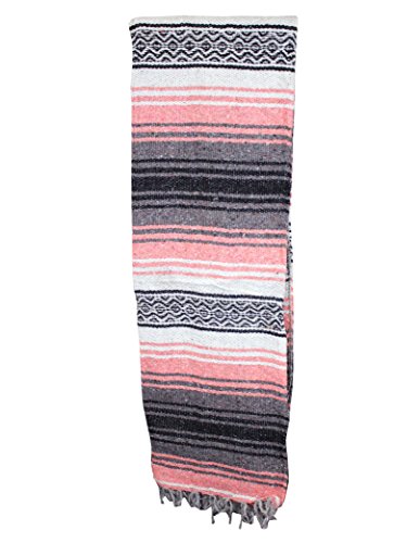 Canyon Creek Authentic Mexican Yoga Falsa Blanket (Coral)