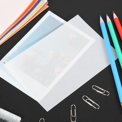 PATIKIL 100 Sheets Vellum Paper 4x6 Silver Tone | Vellum Paper Printable Translucent Paper 100GSM for Invitations Printing - color: Silver Tone