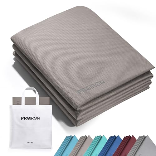 PROIRON Foldable Yoga Mat 0.24"/0.16" for Home Workout & Travel, Non Slip Travel Yoga Mats with Carry Bag, Packable Yoga Mat for Home Gym, Pilates, Fitness,Stretching - color: (0.24" TPE) Brown
