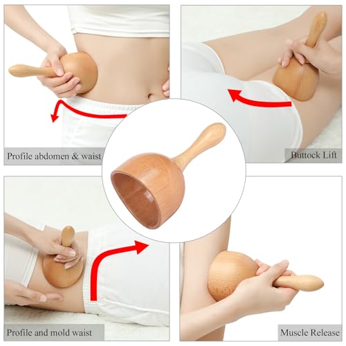 Komogir 3-in-1 Wood Therapy Massage Tools Lymphatic Drainage Massager Wooden Massager for Maderoterapia,Anti-Cellulite, Body Sculpting & Contouring