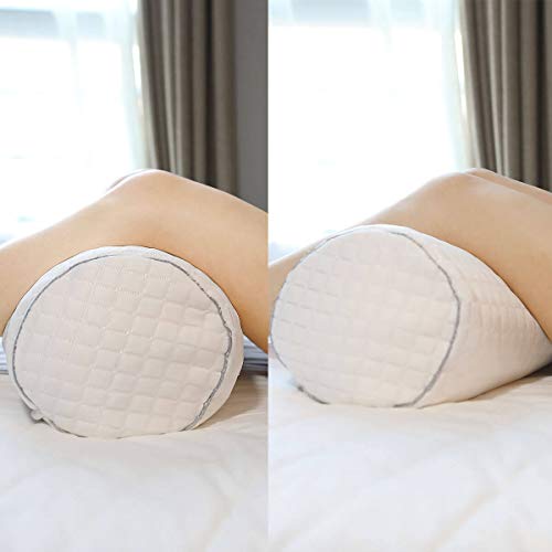 Kingnex Cylinder Bolster Roll Pillow for Sleeping on Back or Side 20x8 - size: 20 x 8"