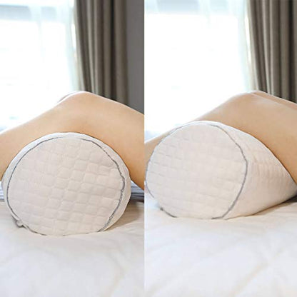 Kingnex Cylinder Bolster Roll Pillow for Sleeping on Back or Side 20x8 - size: 20 x 8"