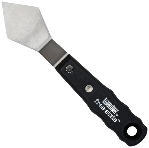 Liquitex Professional Freestyle Large Painting Knife, No. 5 | Rustproof Stainless Steel Knife Blade, Non-Slip Ergonomic Handle for Grip, Riveted Handle for Durability - size: Large, style: No. 5