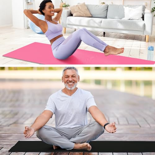 Breling 3 Pack 26"x73" Hot Yoga Mat Towel Pack Non-Slip Yoga Mat Gym Sweat Absorbent Microfiber Towel for Pilates Workout Women Men - color: Black,green, Red
