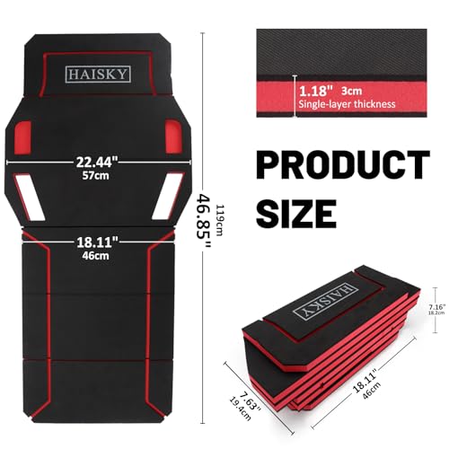 Foldable Mechanic Kneeling Pad,22.44" Wide EVA Foam Mat,1 Pack,Red - color: Red & Black