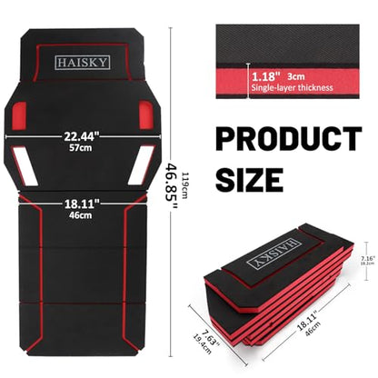 Foldable Mechanic Kneeling Pad,22.44" Wide EVA Foam Mat,1 Pack,Red - color: Red & Black
