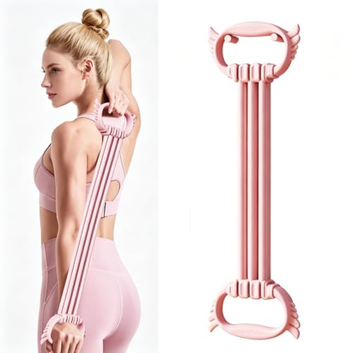 Figure 8 Resistance Band for Women 15-90LBS, Adjustable Resistance Bands with Handles - color: Pink