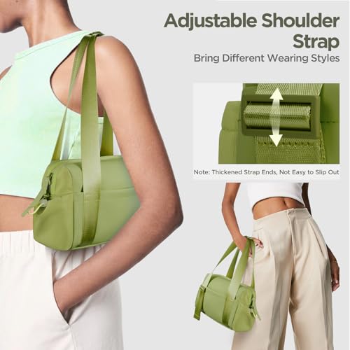Mini Gym Bag for Women Girls Small Gym Tote Bag with Wet Compartment Waterproof Travel Duffle Bag Cute Workout Sport Bag - color: Green-12in