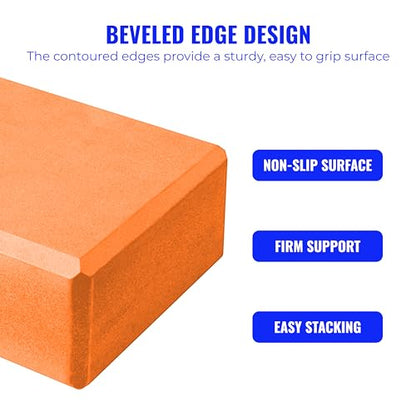 3in Foam Bulk Yoga Blocks, 10 Pack - color: Orange