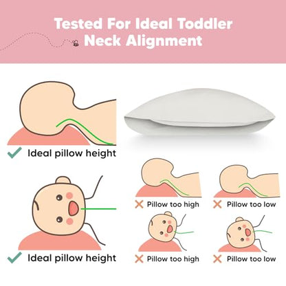 Toddler Pillow with Pillowcase, 13x18 My Little Dreamy Pillow (Clay) - color: Clay