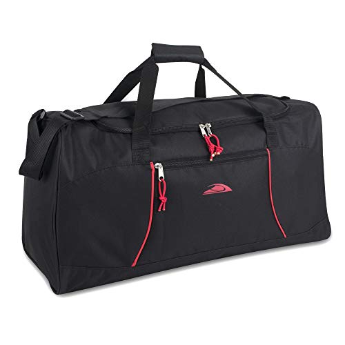 Lightweight Canvas Duffle Bags for Men & Women For Traveling, the Gym, and as Sports Equipment Bag/Organizer - color: Black 1