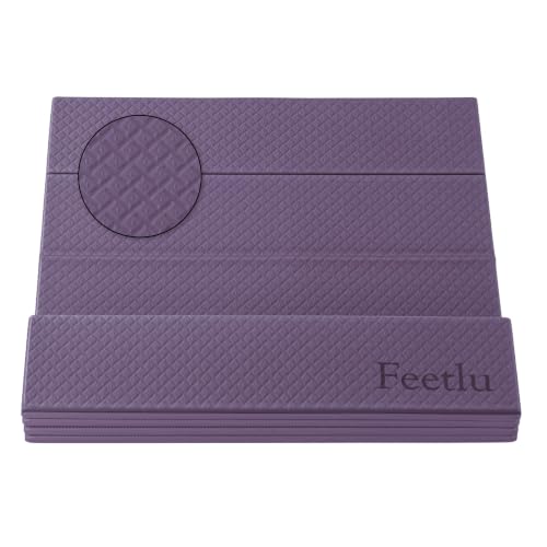 Foldable Yoga Exercise Mat, 6mm/8mm/10mm/12mm Thickness, 72 x 24 Inch - Lightweight, Anti-Slip, and Easy to Store for Yoga, Pilates, Home Workouts, and Floor Exercises - color: 다크 퍼플, size: 24" x 72" x 1/4"