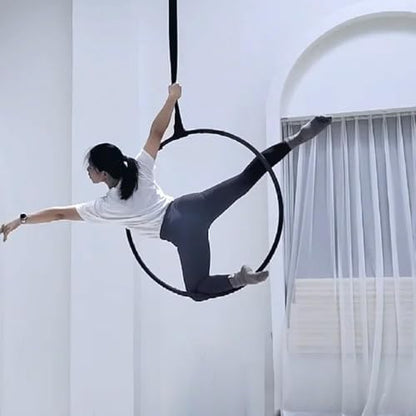 Endless Round Slings for Aerial Lyra Hoop Rig, Aerial Silks Handing Polyester Lifting Sling Spanset, Heavy Duty Polyester Capacity 5300 Lbs Vertical Capacity (Black, 2 FT) - color: Black, size: 2 ft