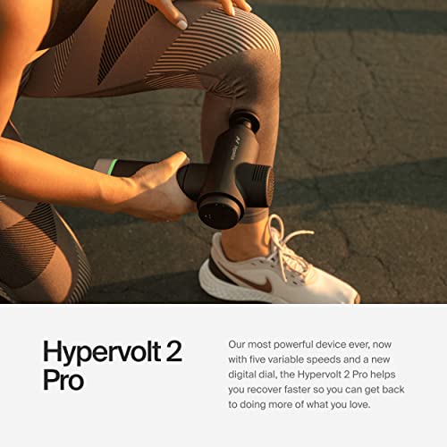 Hyperice Hypervolt 2 Pro Handheld Percussion Massage Gun Deep Muscle Tissue - size: 5 Head Attachments, style: Hypervolt 2 Pro