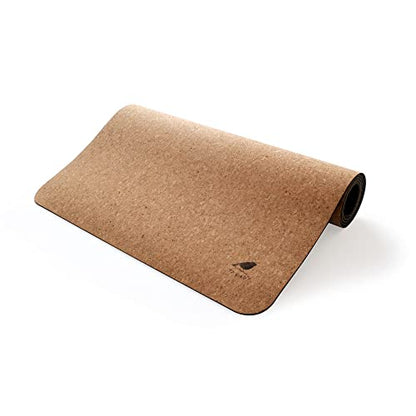 Cork Yoga Mat Lightweight, Soft, Travel Yoga Mat, Non Slip for Hot Yoga, Premium, 100% Recycled Cork - 72" x 24", 5mm Thick, 2.5lbs,