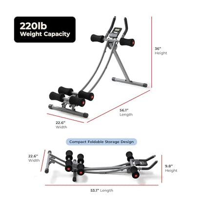 Sunny Health & Fitness Ab machine Ab Workout Machine Adjustable Ab Trainer - color: Silver