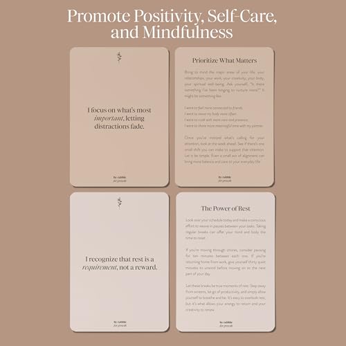 Rabble Self-Care and Affirmations Deck - 52 Affirmations and 52 Self Care Exercises