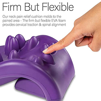 Kanjo Flex Firm Neck Cushion for Cervical Traction, Neck and Shoulder Relaxer, Neck Cervical Pillow with Acupressure Points for Pain Relief and Cervical Spine Alignment, Adjustable Firmness - style: Flex Firm Neck Cushion