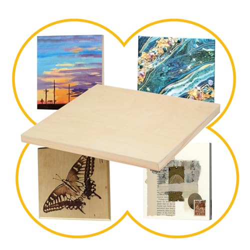 2 Pack 16x20'' Unfinished Gallery Birch Wood Canvas Panels | 1 1/2" Deep Art Cradle Boards for Painting, Pouring, Burning, Epoxy Resin, Laser Engraving Cutting - size: 16*20 2 Pack