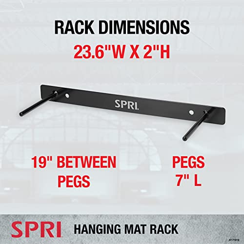 SPRI Hanging Exercise Mats for Gyms, Closed-Cell Foam Yoga & Fitness Mats with Grommets, Thick Workout Mats for Studios & Group Fitness Classes - color: Rack