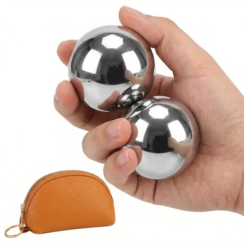 Baoding Balls 1.1 lbs Solid Metal Chinese Meditation Ball for Hand Therapy
