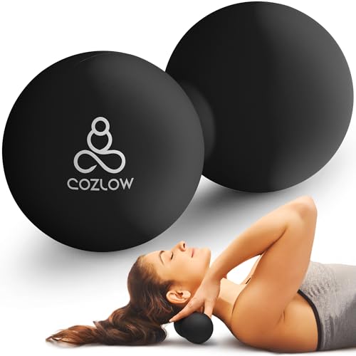COZLOW Peanut Massage Ball - Deep Tissue Therapy, Pain Relief - Black - color: Black
