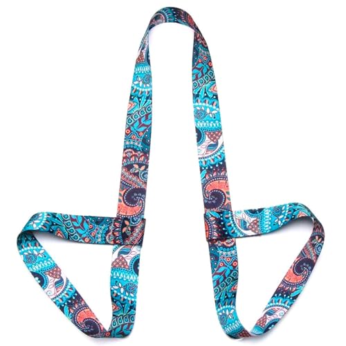 Yoga Mat Straps for Carrying, Adjustable Yoga Mat Sling Carrier, Mat Holder Colorful Band, Anti-Slip, Multiple Color Choices - color: Blue Orange